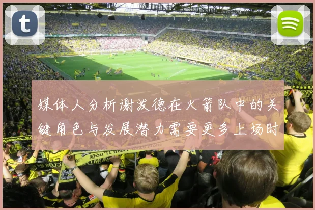 媒体人分析谢泼德在火箭队中的关键角色与发展潜力需要更多上场时间